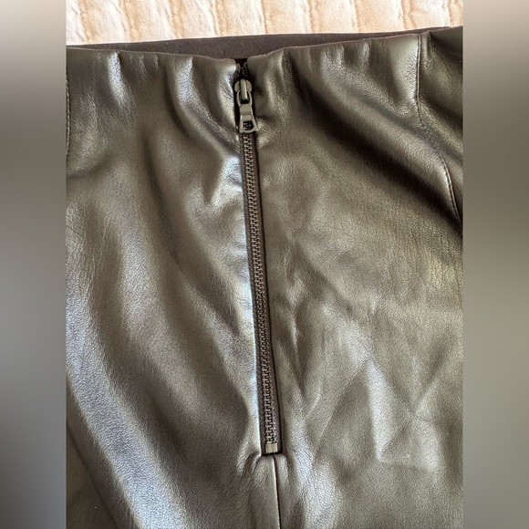 Alice & Olivia Dasia Vegan Leather wrap miniskirt - Picture 5 of 6